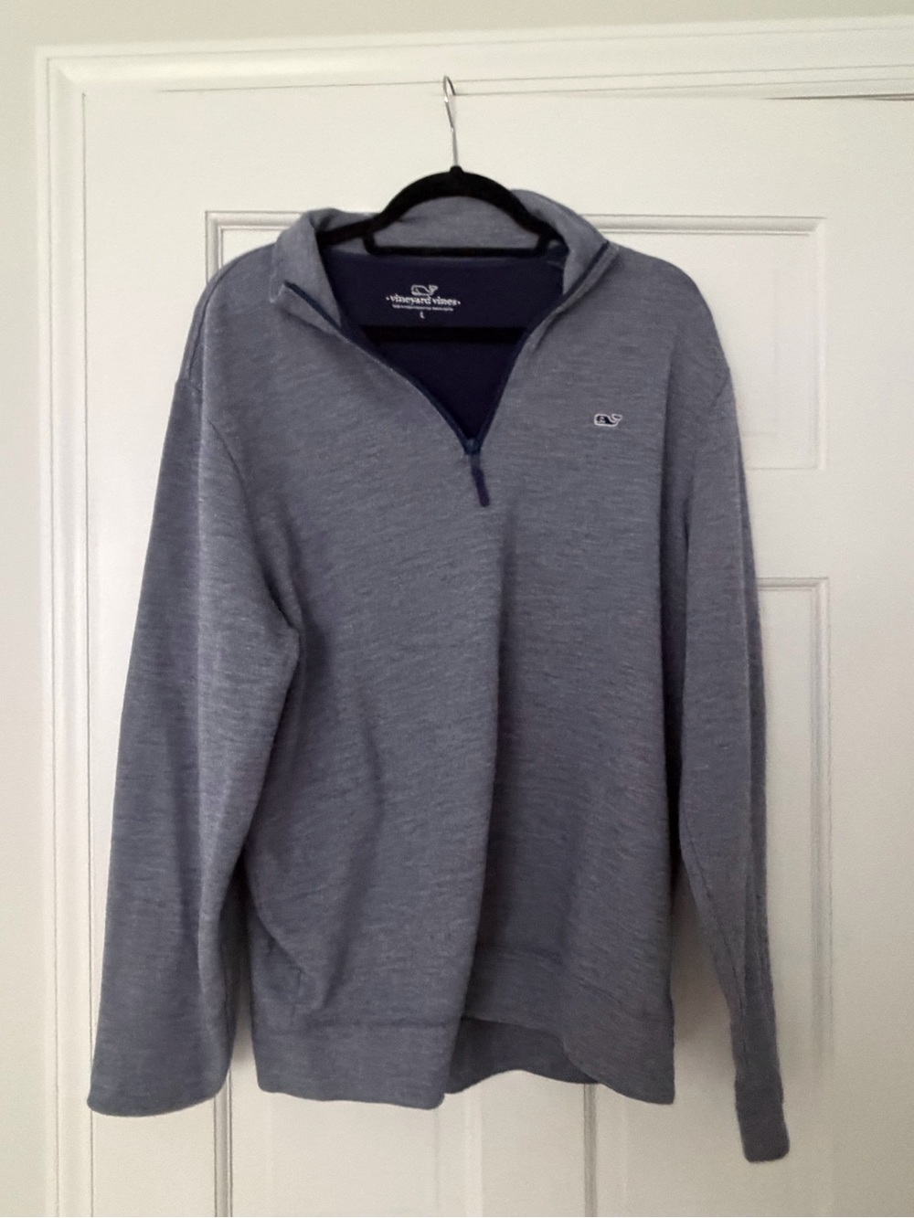 Vineyard Vines Men's Heather Gray Quarter-Zip Pullover